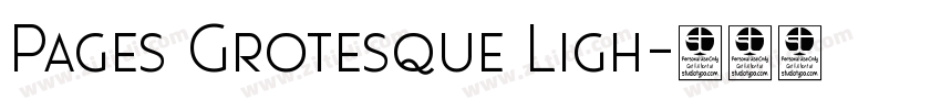 Pages Grotesque Ligh字体转换